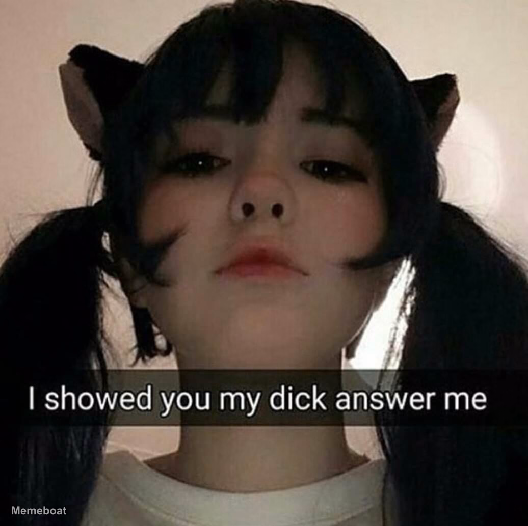 I Showed You My Dick Answer Me - meme generator image preview