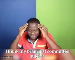 I think my brain just committed suicide - meme generator image preview