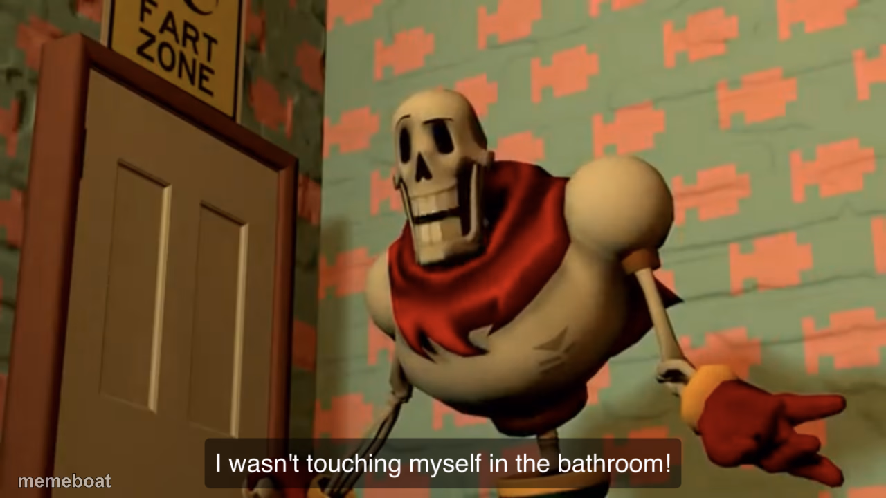 I Wasn’t Touching Myself In The Bathroom - meme generator image preview