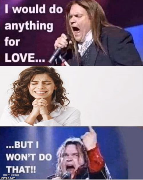I would do anything for love - meme generator image preview
