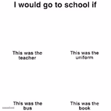 I would go to school if
