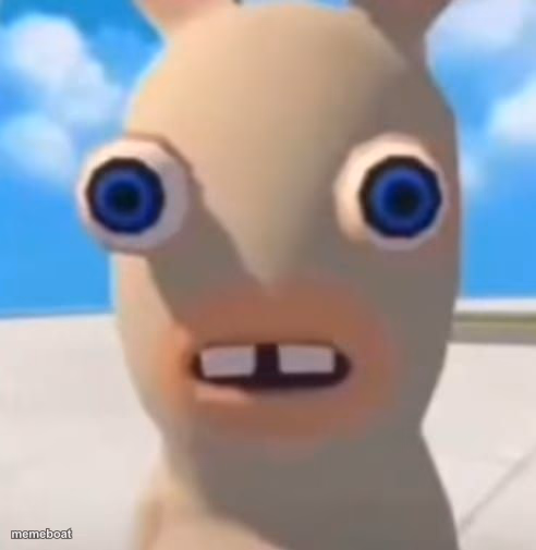 Shocked Rabbid - meme generator image preview