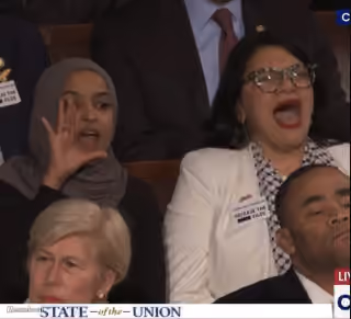 Ilhan Omar Shouting at Trump SOTU