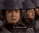 I’m doing my part