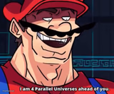 I'm four parallel universes ahead of you