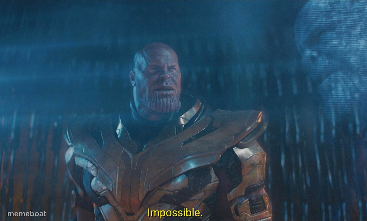 Impossible Thanos - meme generator image preview