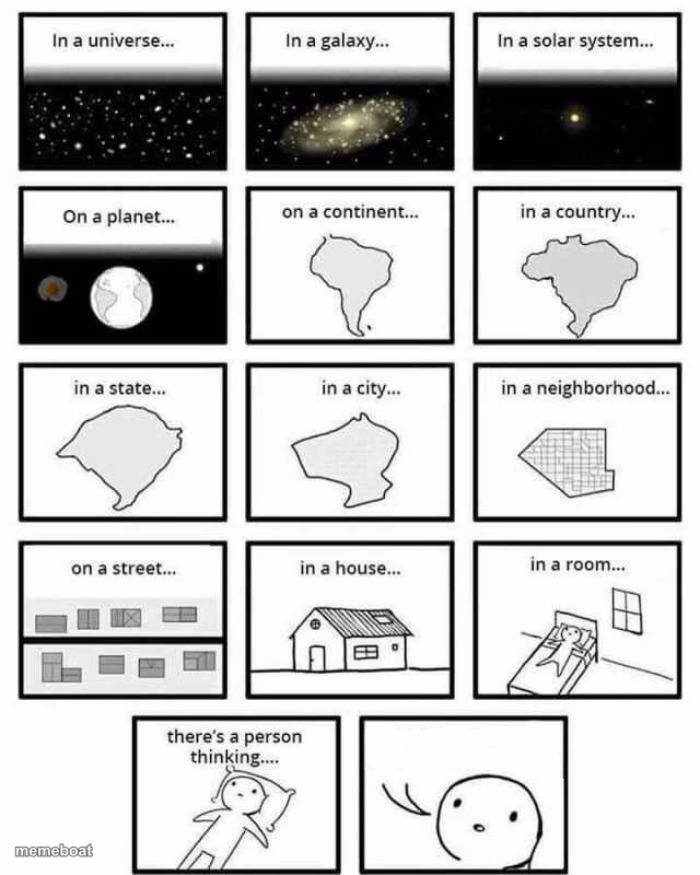 in a universe in a galaxy person thinking - meme generator image preview