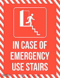 In case of emergency use stairs - meme generator image preview
