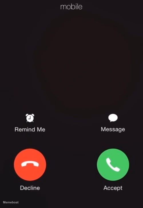 Incoming call - meme generator image preview