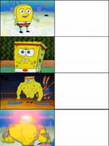 Increasingly buff spongebob
