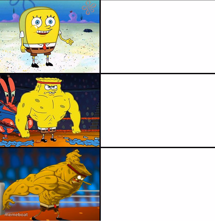 Increasingly Buff Spongebob (w/Anime) - meme generator image preview