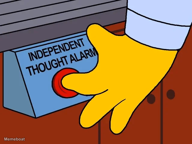 Independent Thought Alarm - the Simpsons - meme generator image preview