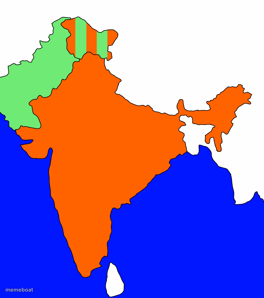 India, Pakistan, Jammu & Kashmir - meme generator image preview