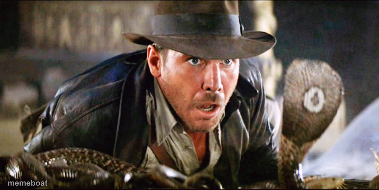 Indiana Jones Snakes - meme generator image preview