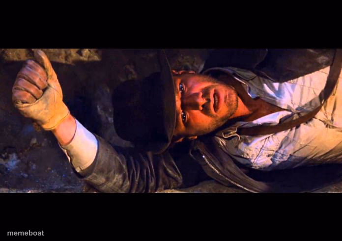 Indiana Jones Why'd It Have to be Snakes - meme generator image preview
