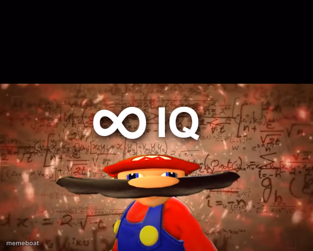 Infinite IQ Mario - meme generator image preview