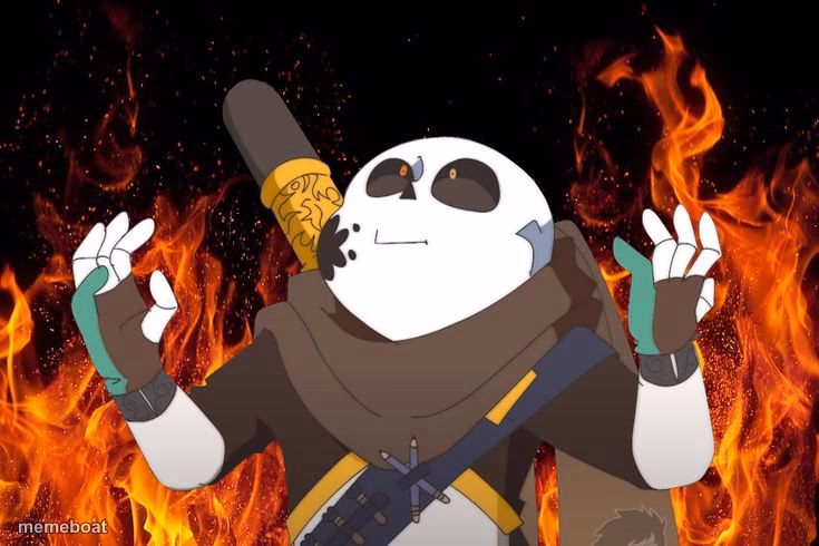 ink Sans on fire - meme generator image preview