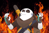 ink Sans on fire