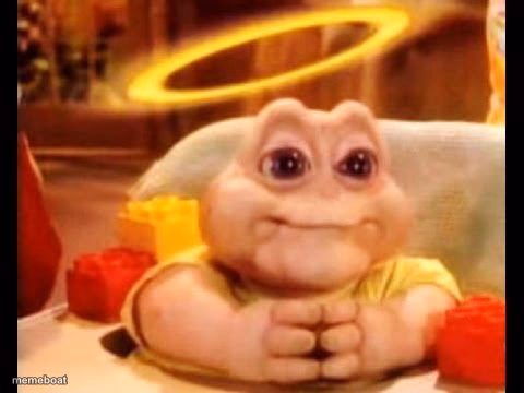 innocent baby dinosaur - meme generator image preview