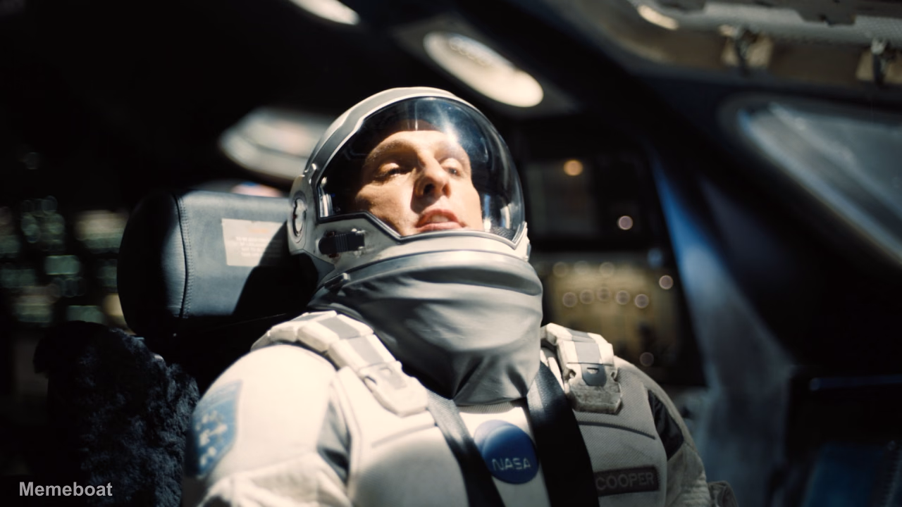 Interstellar Cooper Looking Up - meme generator image preview