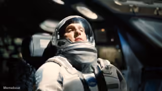 Interstellar Cooper Looking Up