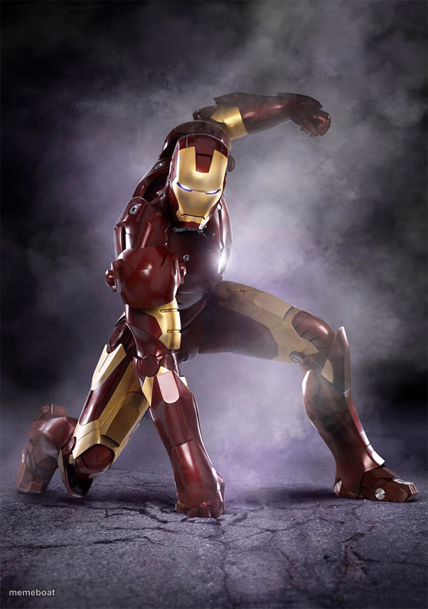 IRON MAN WARRIOR STRONG SELFLESS FEARLESS FIGHTER - meme generator image preview