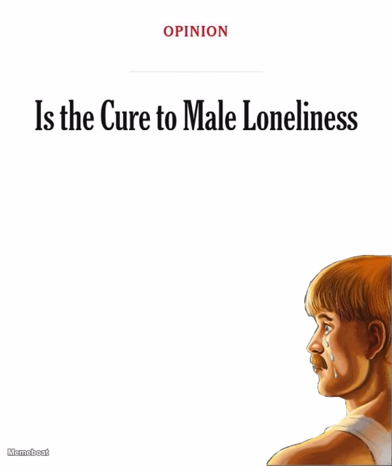 Is the cure to male loneliness - meme generator image preview