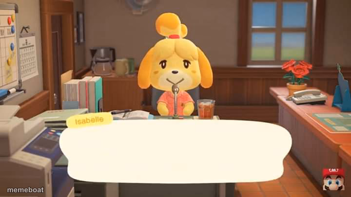 Isabelle Animal Crossing Announcement - meme generator image preview