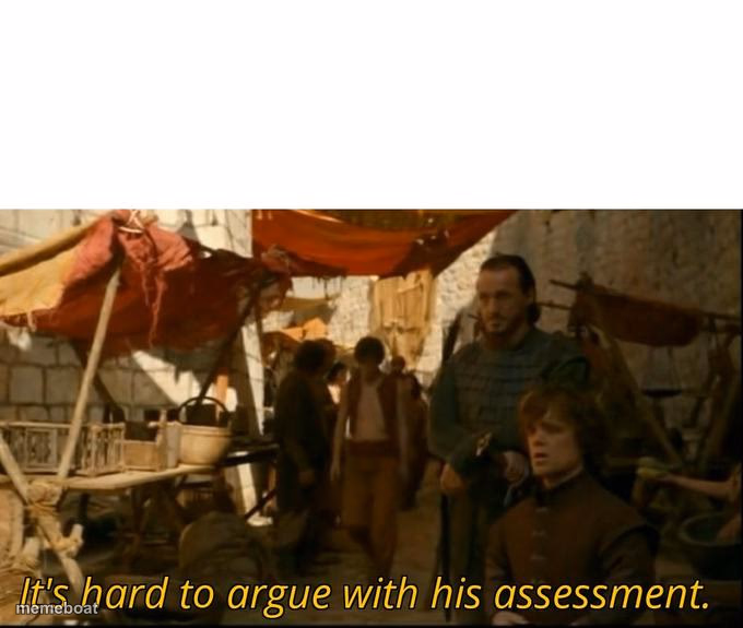 Tyrion And Bronn Market Assessment - meme generator image preview