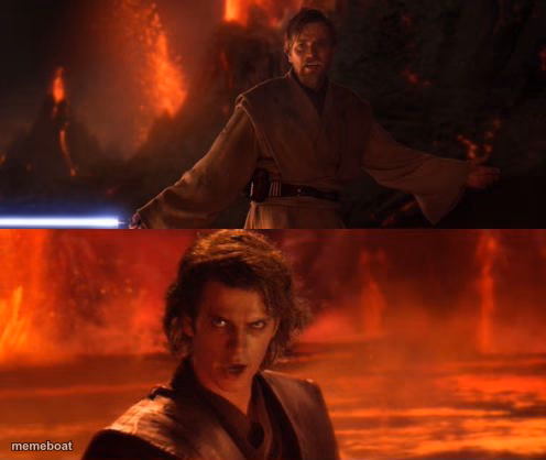 It's Over, Anakin, I Have the High Ground - meme generator image preview