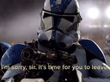 It's time for you to leave