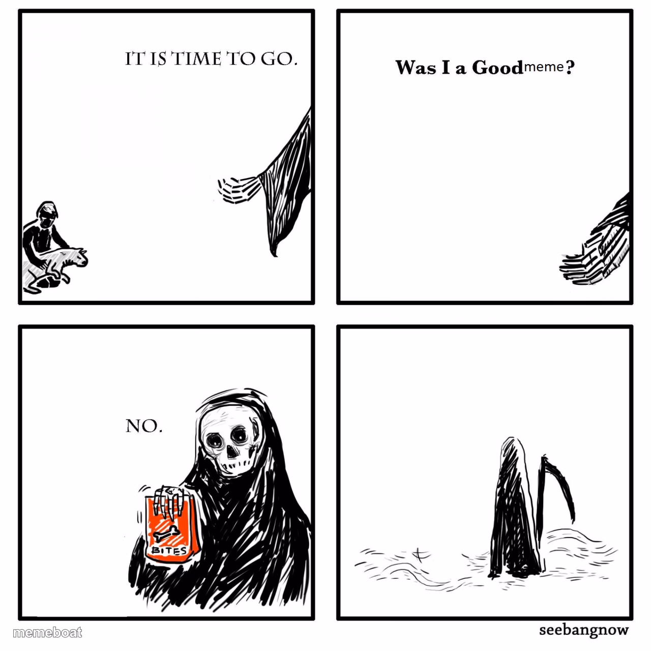 its time to go grim reaper - meme generator image preview