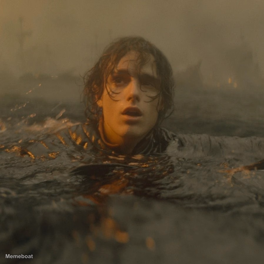 Jace Drowning / Dying - 'House of the Dragon' S3 - meme generator image preview