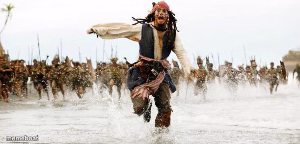 Jack Sparrow Being Chased - meme generator image preview