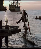 Jack Sparrow dock scene