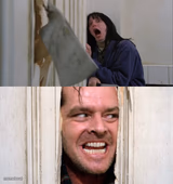 Jack Torrance axe shining