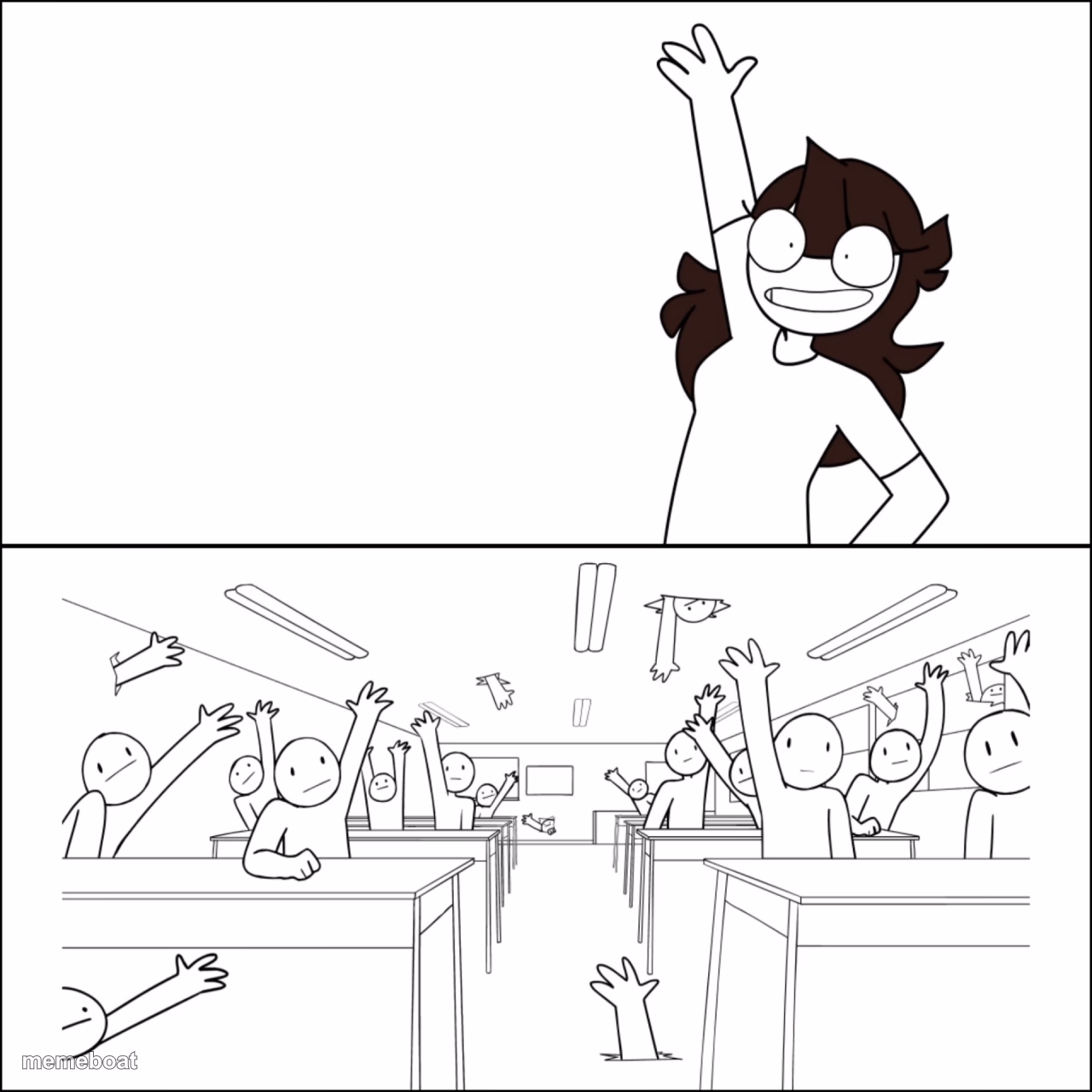 Jaiden Raise your hand - meme generator image preview