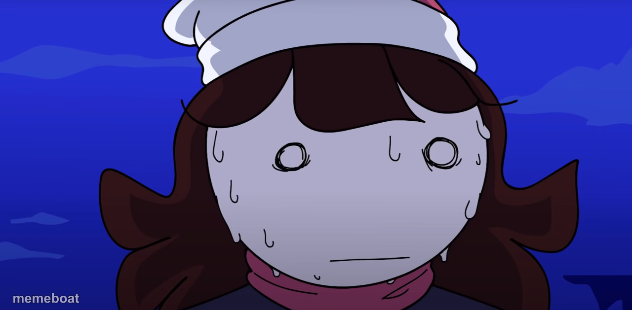 Jaiden sweating nervously - meme generator image preview