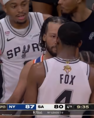 Jalen Brunson Stares Down De'Aaron Fox