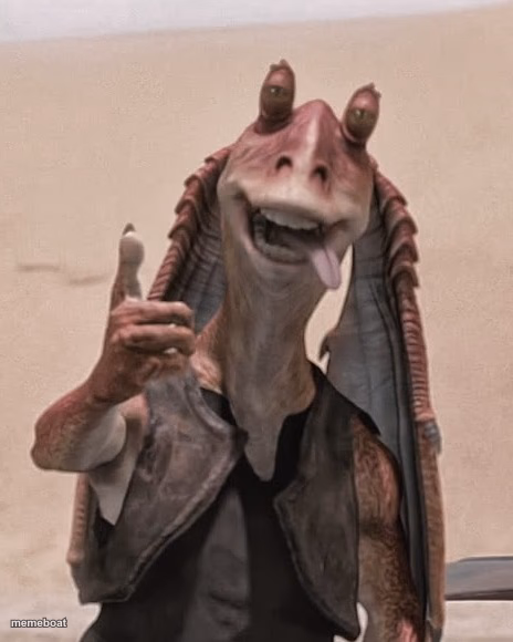 Jar Jar thumbs up - meme generator image preview