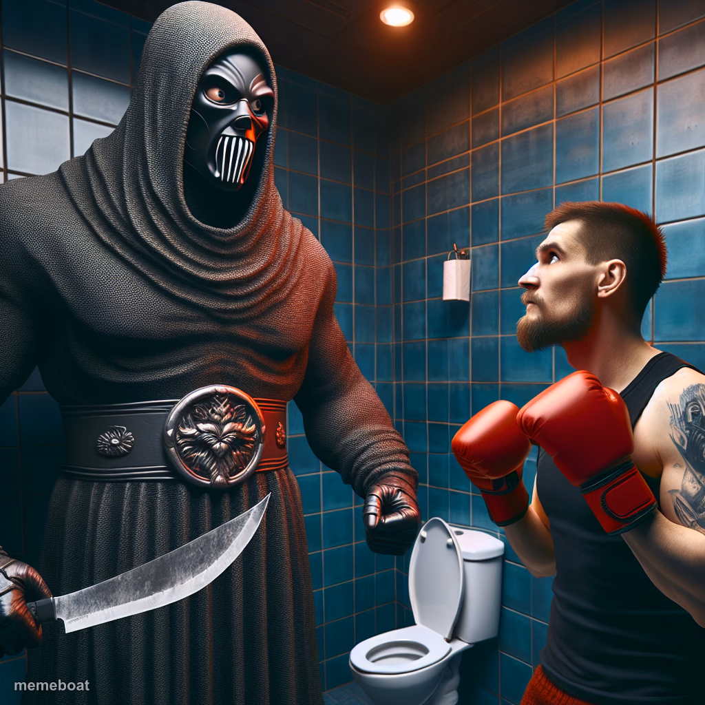 jason vorhees vs ksi but in skibidi toilet - meme generator image preview