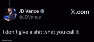 JD Vance "I Don't Give a Shit What You Call It"