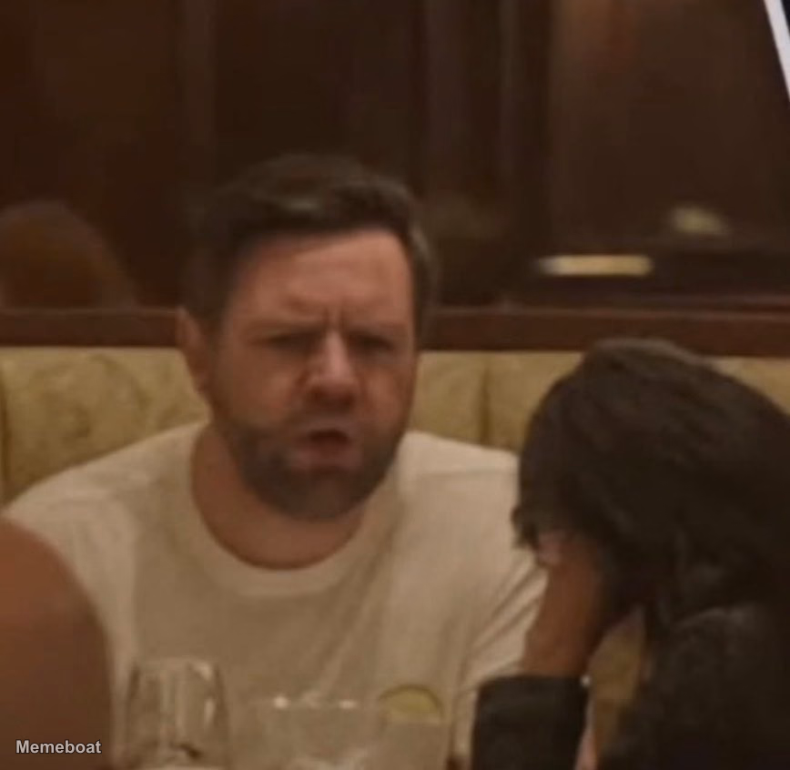 JD Vance Yelling at Usha in Restaurant - meme generator image preview