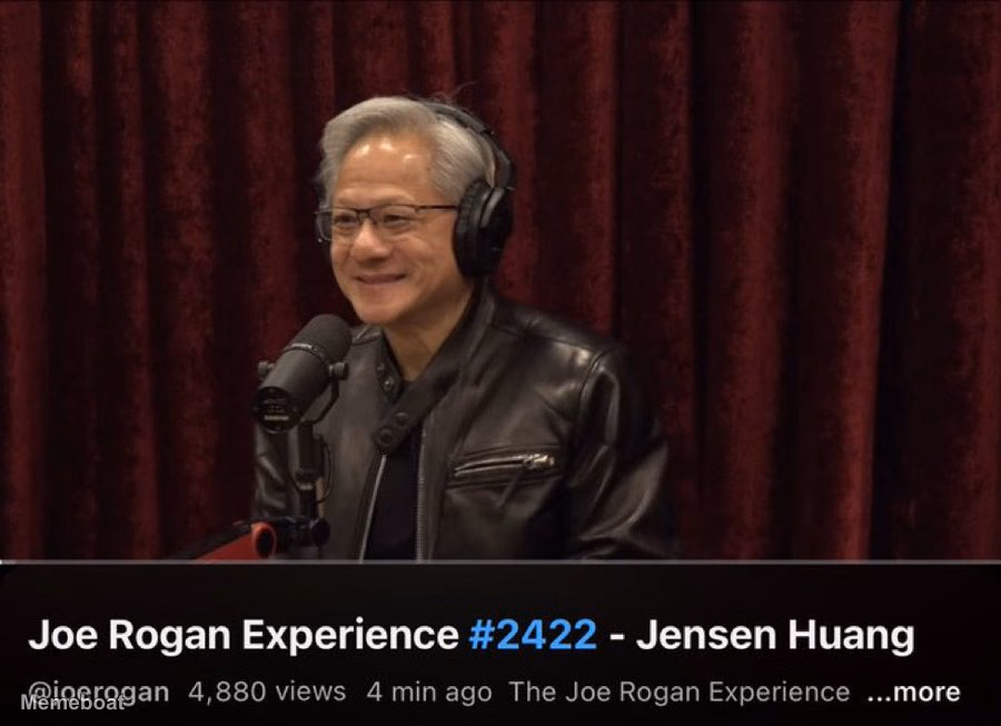 Jensen Huang on Joe Rogan - meme generator image preview