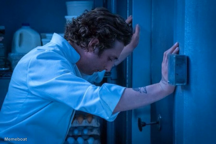 Jeremy Allen White Carmy Exhausted Freezer - meme generator image preview