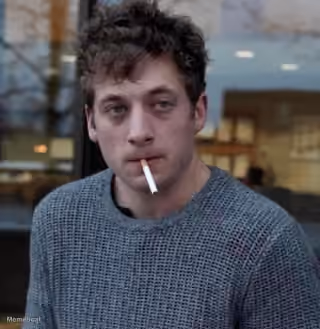 Jeremy Allen White Smokes Cigarette Somberly
