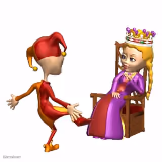 Jester Kicking Queen