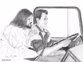 Jesus as Copilot in Car