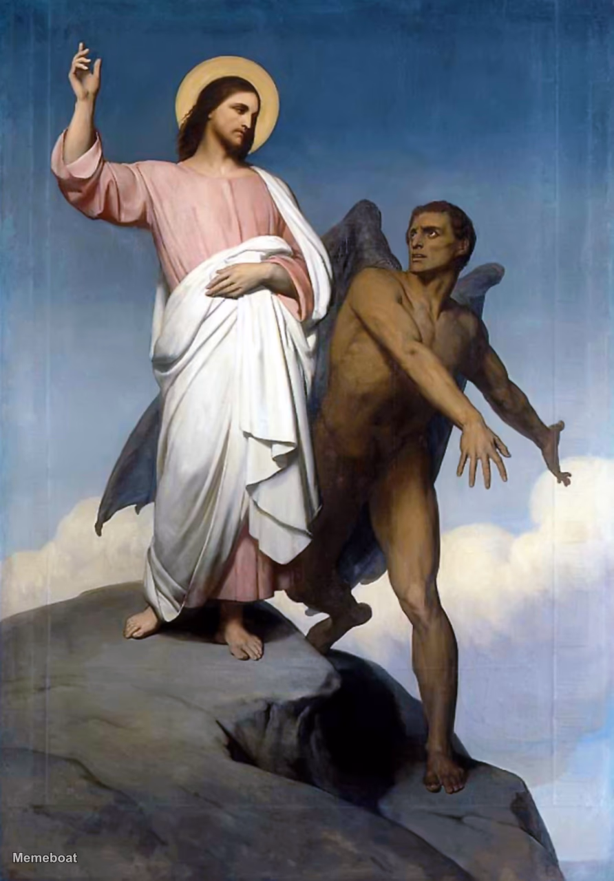 Christ Tempted by Satan - meme generator image preview