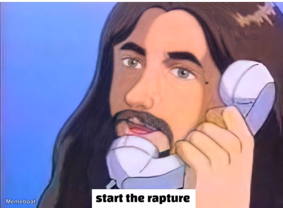 Jesus "Start the Rapture" - meme generator image preview